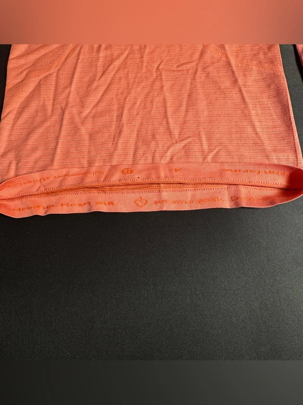 lululemon Coral Long Sleeve Seamless Performance Tee Athleisure